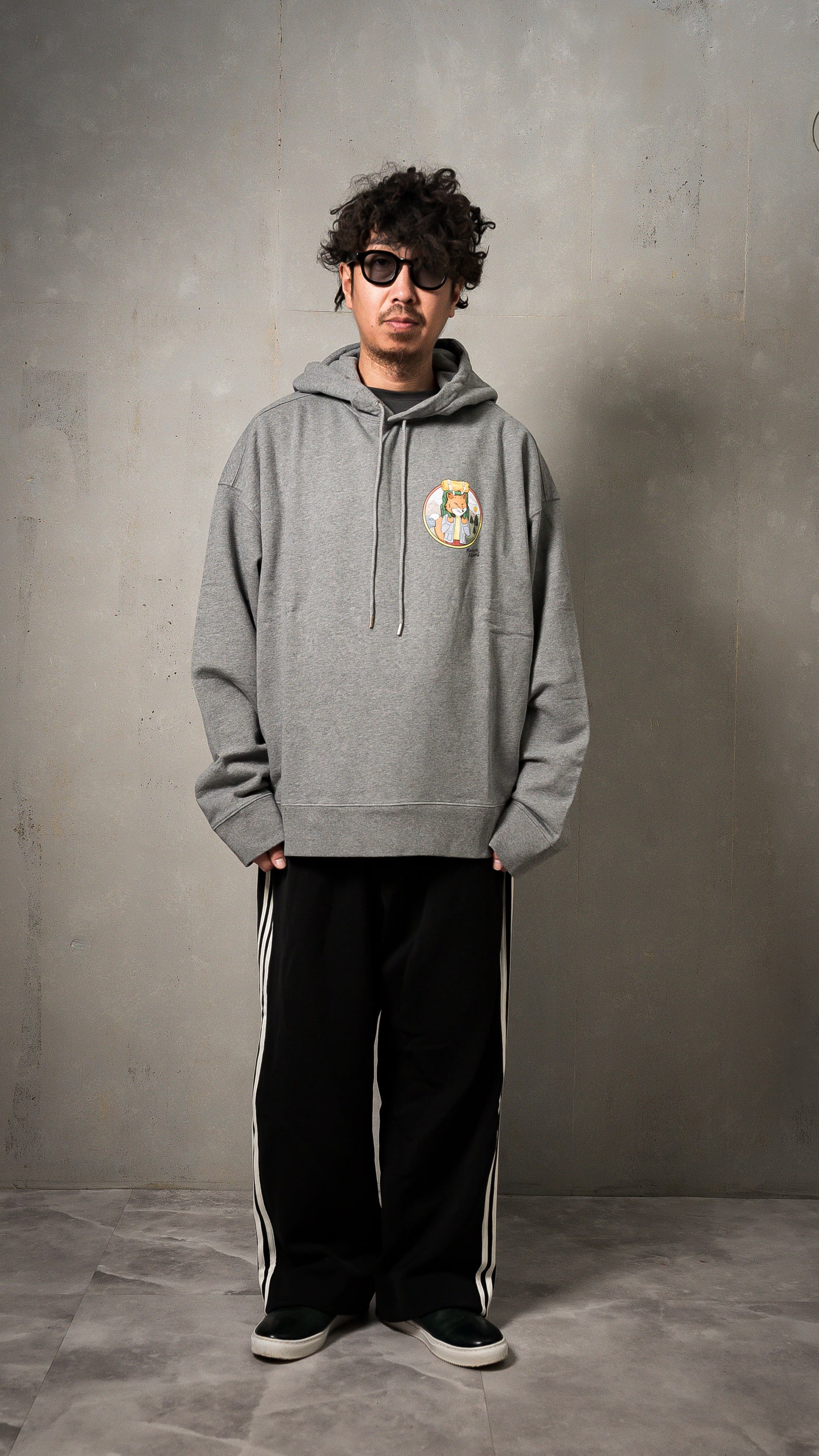 Maison kitsune Foxプリントパーカー
