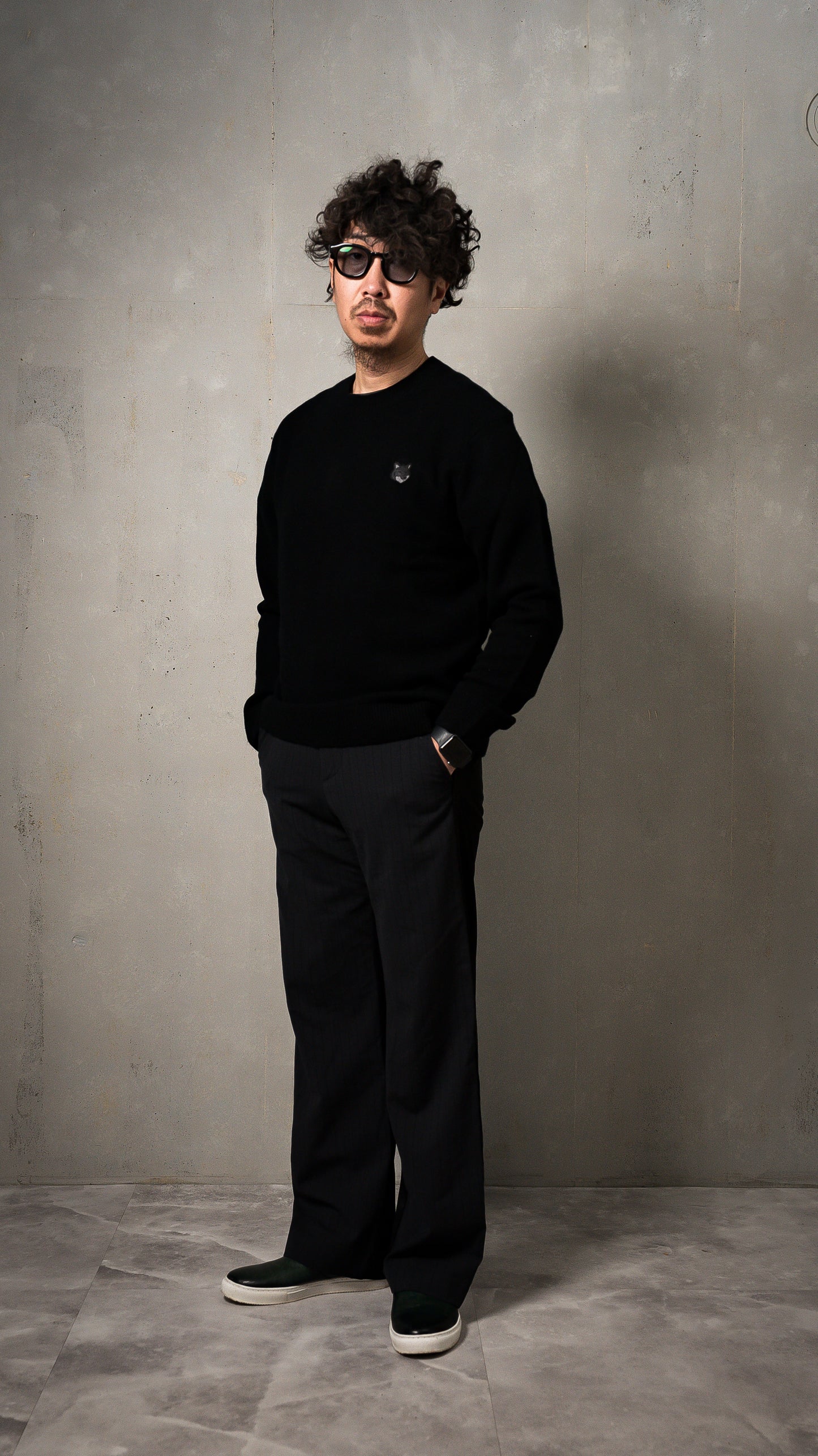 Maison kitsune Foxパッチニット
