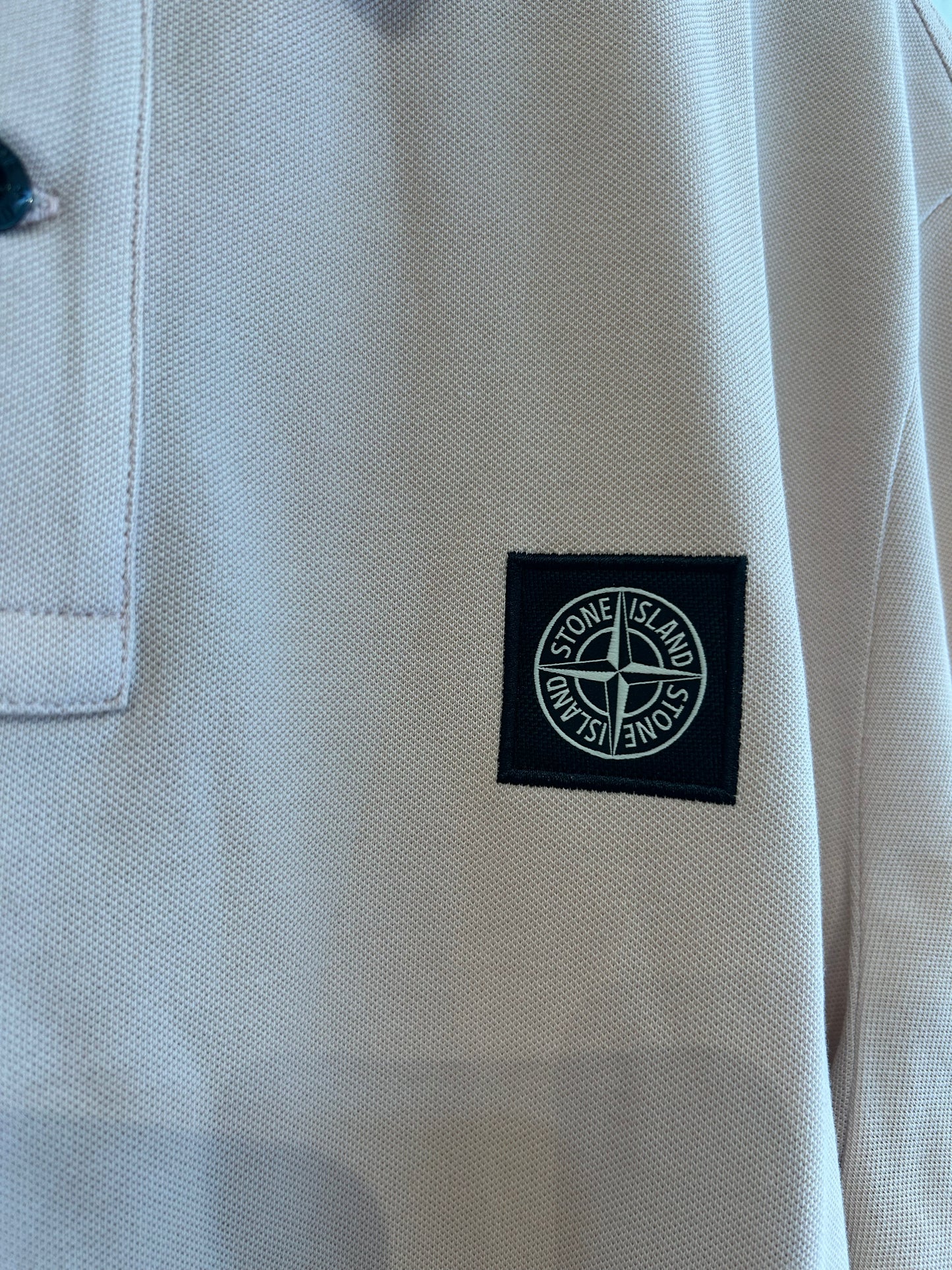 STONE ISLAND ポロシャツ オーガニックコットン エラスタン ピケ【アンティークローズ/ブラック】