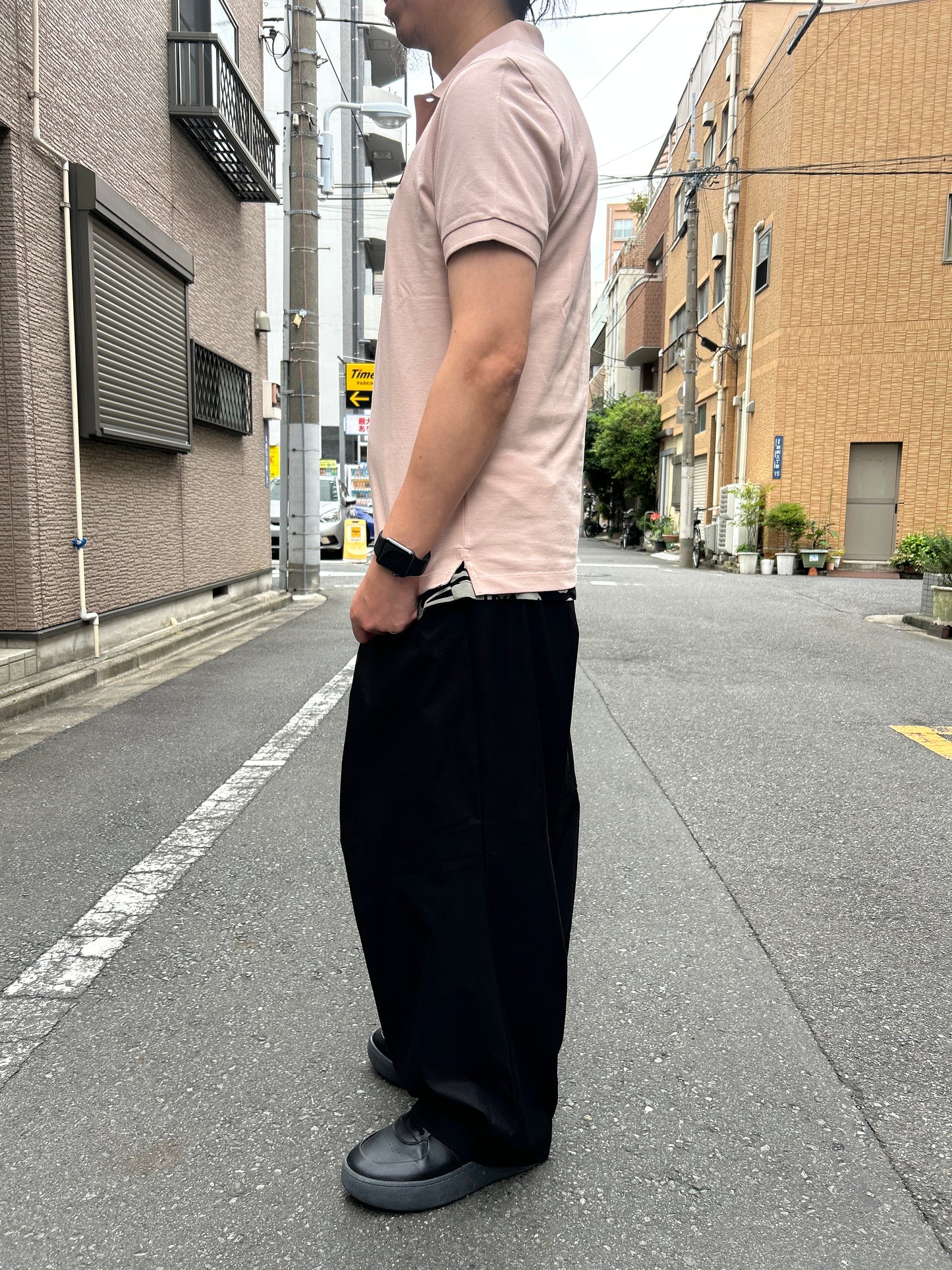 STONE ISLAND ポロシャツ オーガニックコットン エラスタン ピケ【アンティークローズ/ブラック】