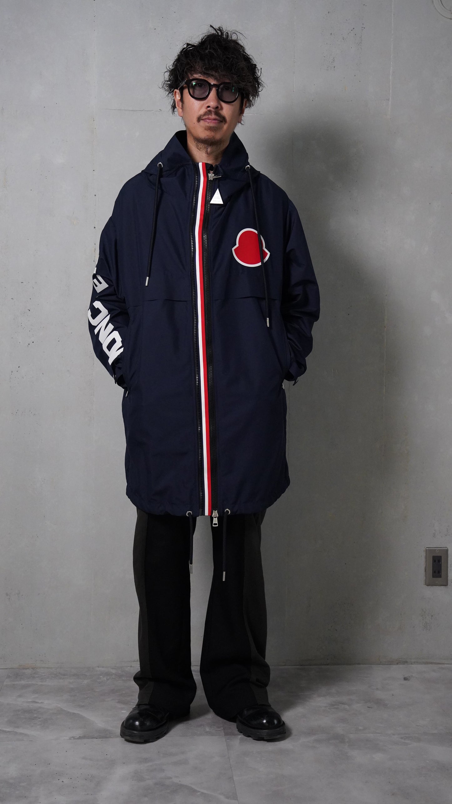 MONCLER tricolor motz coat blouson