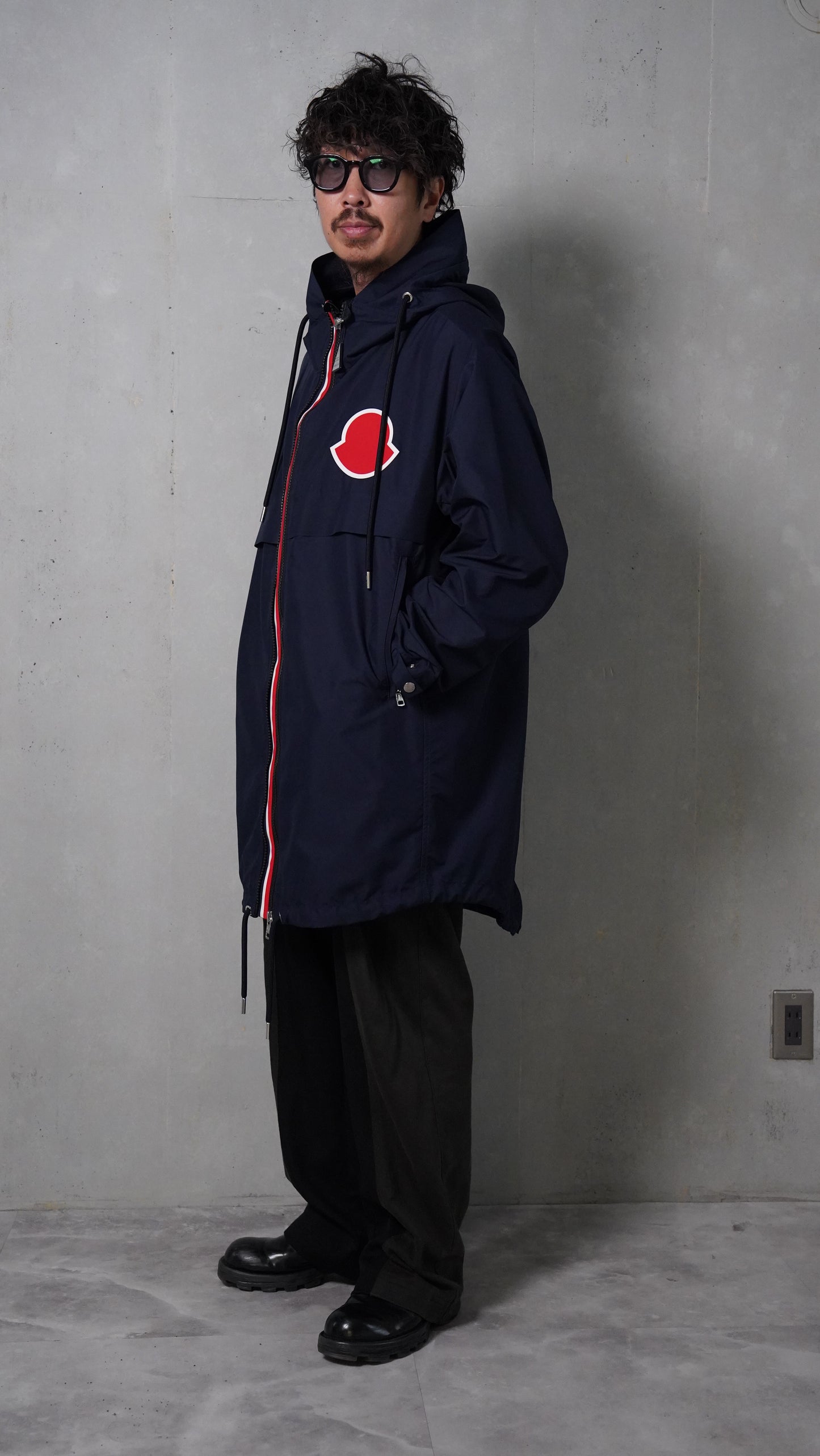 MONCLER tricolor motz coat blouson