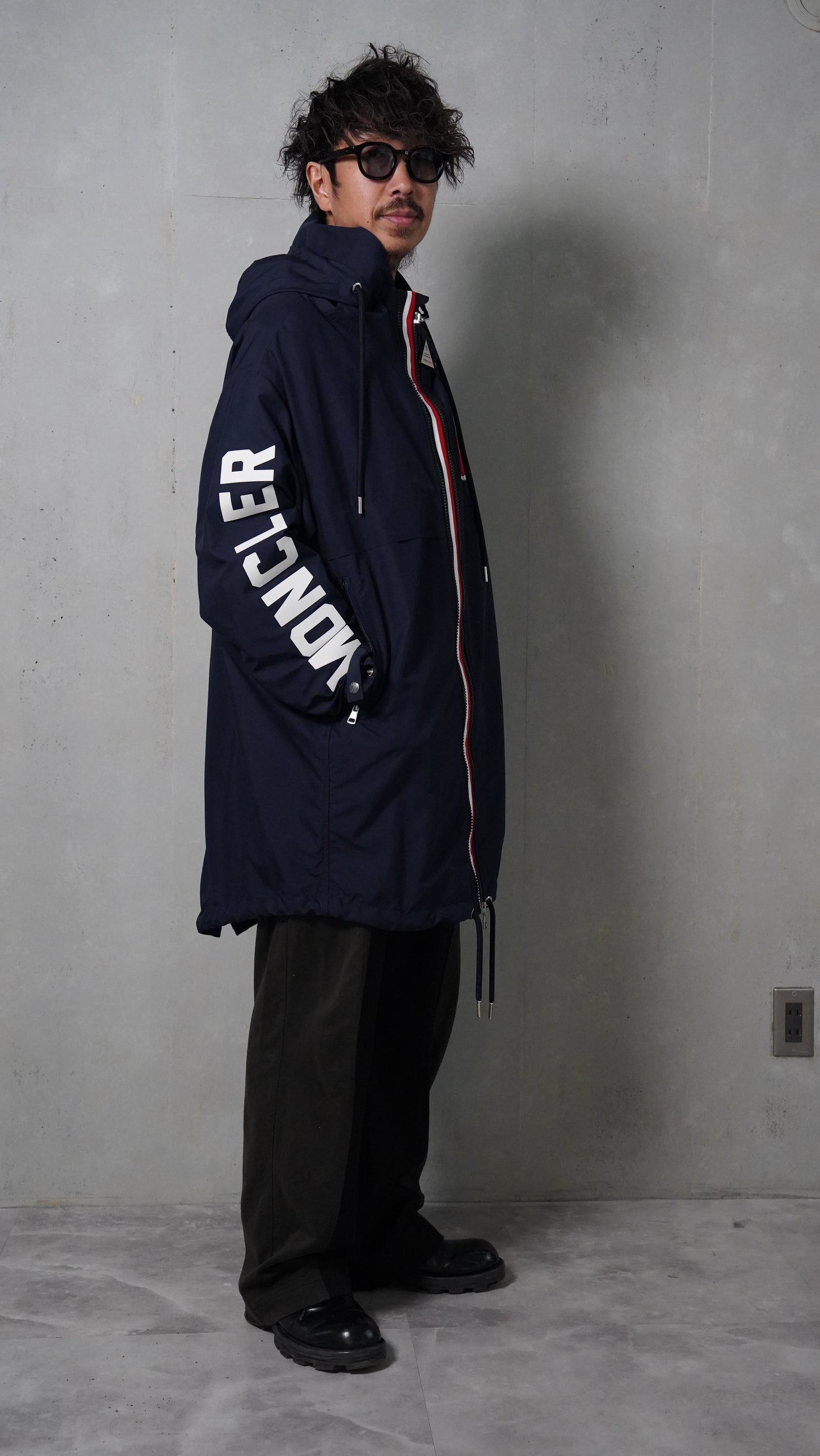 MONCLER tricolor motz coat blouson