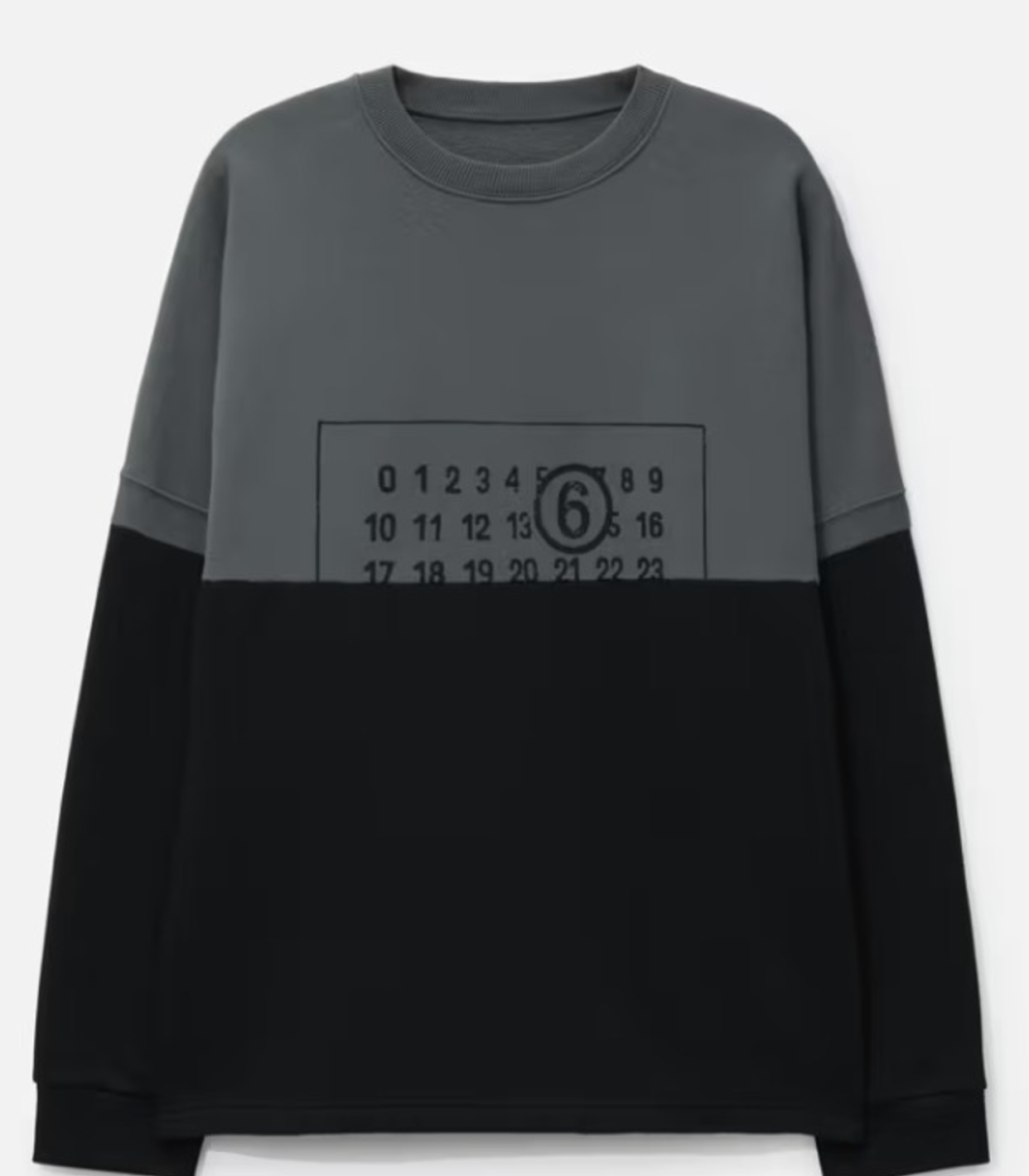 MM6 ナンバーズモチーフドロップショルダースウェット