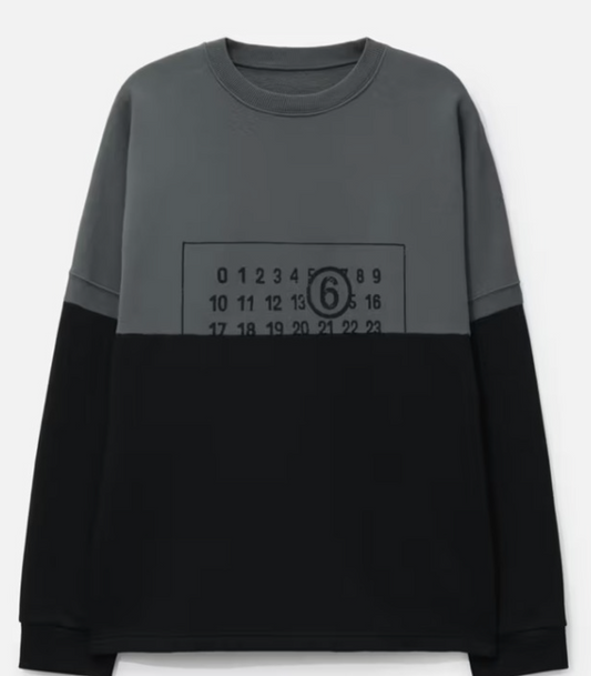 MM6 ナンバーズモチーフドロップショルダースウェット