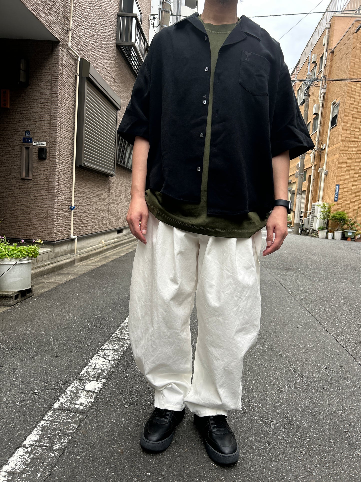 AMI PARIS Ami de Coeur キャンプカラー ショートスリーブ シャツ