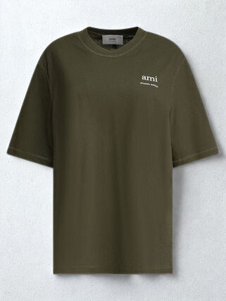 AMI Paris コットンTシャツ【ネイビー/カーキ】